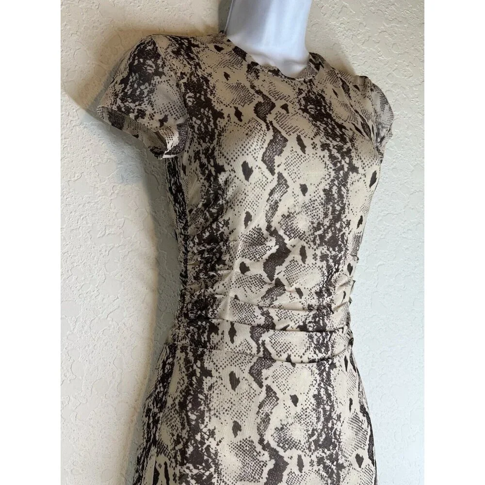 Stockholm Atelier & Other Stories Snake print sheer mesh dress sz US 2 - Picture 3 of 12